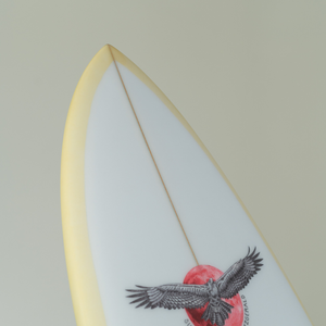 Joel Fitzgerald Surfboards Eggshell Airbrush